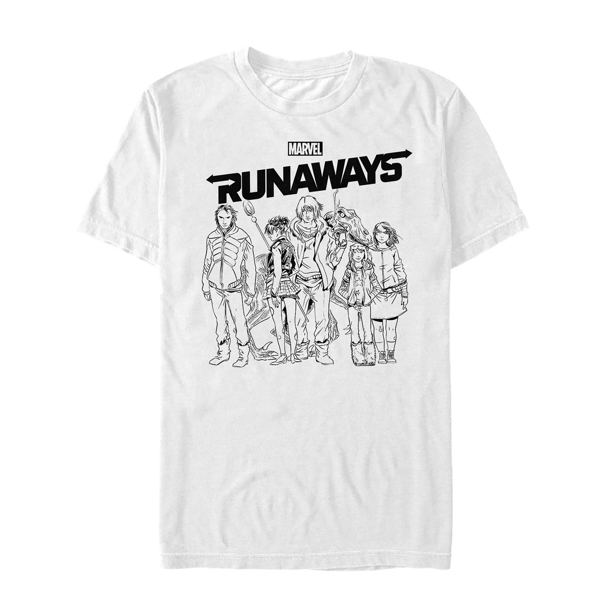 Marvel Runaways Sleek Team Graphic T-Shirt for Men - Casual Superhero Tee for Fans, Cosplay & Everyday Wear