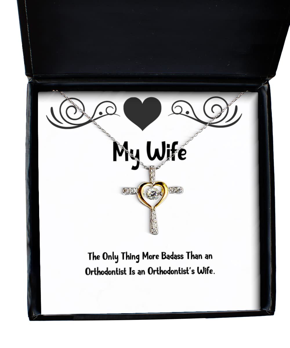 Funny Orthodontist Wife Necklace - Jewelry Gift for Dentist Wife - Perfect for Birthdays & Anniversaries