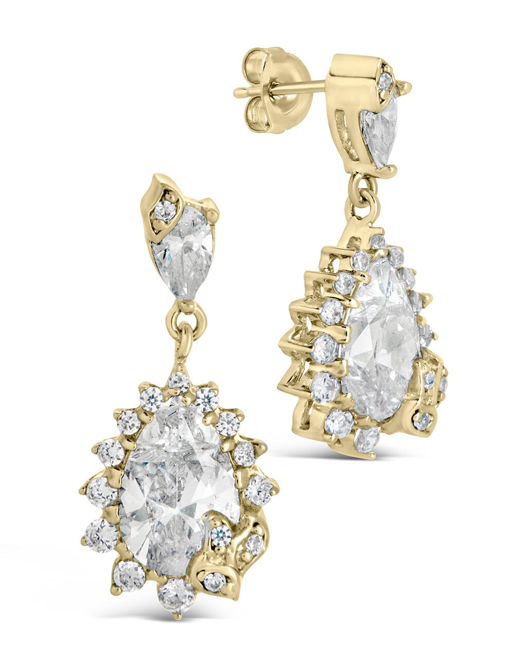 Sienna CZ Statement Stud Earrings for Women - Sparkling Cubic Zirconia Fashion Jewelry - Perfect for Parties, Weddings & Everyday Wear