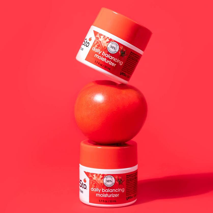 Yes To Tomatoes Daily Balancing Moisturizer & Overnight Detoxifying Cream - Blemish Fighting Formula with Antioxidants for Clear Skin | Natural Vegan & Cruelty-Free Skincare (1.7 Fl Oz) | Perfect for Acne-Prone Skin & Nighttime Skin Renewal