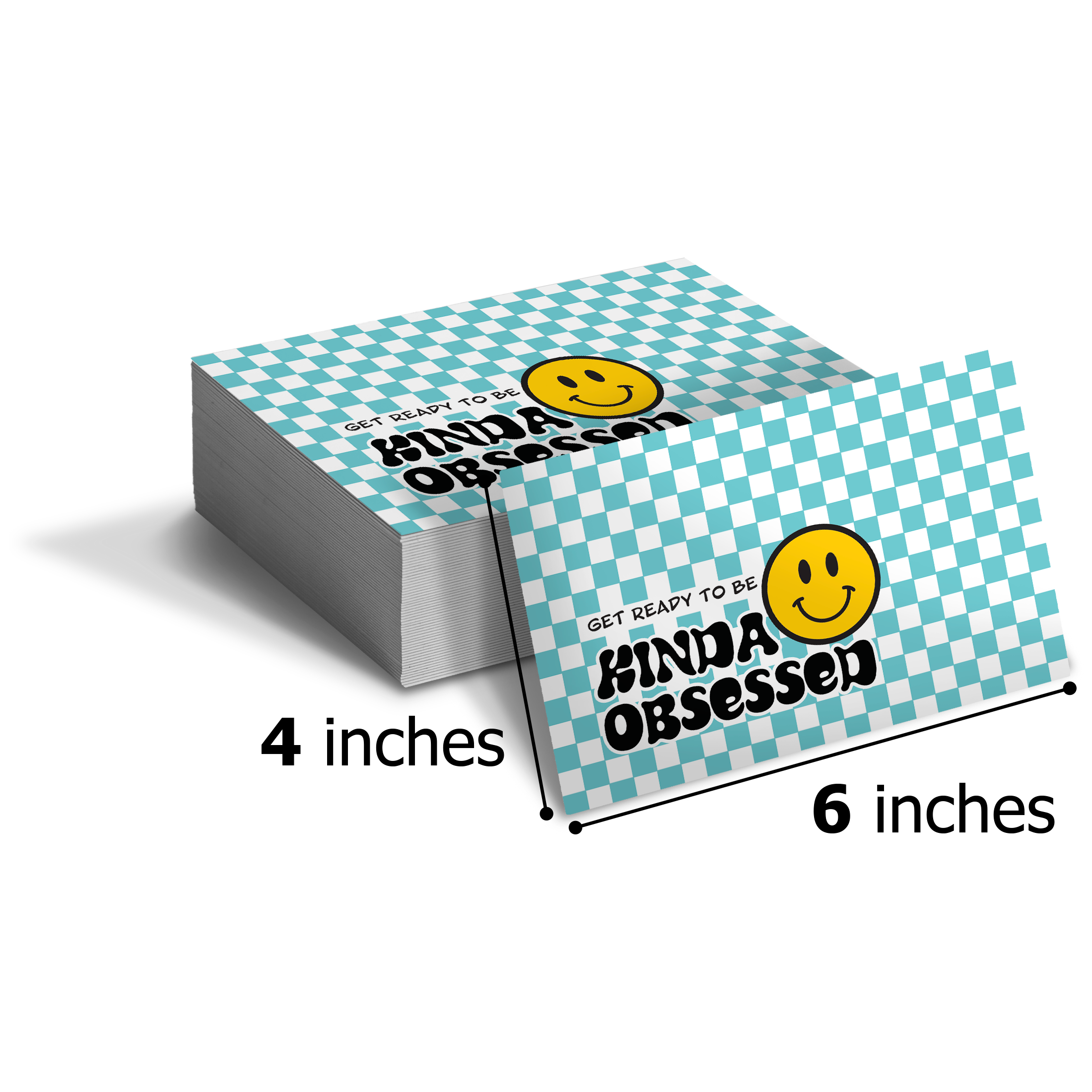 Kinda Obsessed Smiley Face Greeting Cards for Business Customers - Perfect for Thank You Notes, Client Appreciation & Corporate Gifts