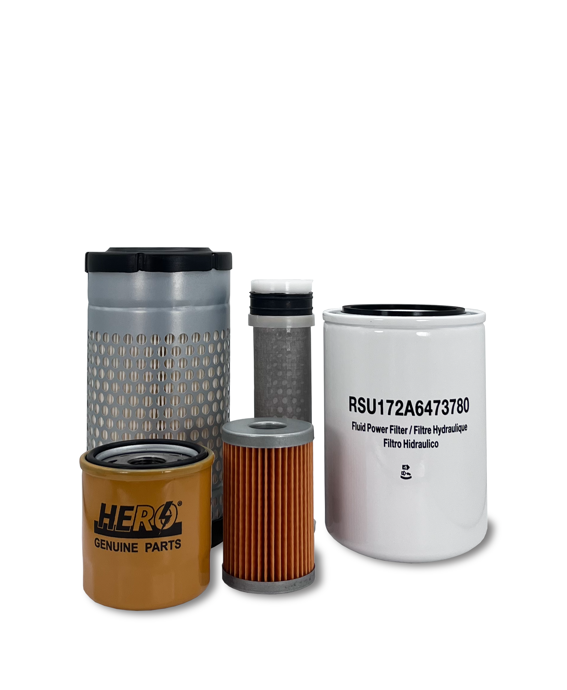 HERO® Maintenance Filter Kit for Kubota KX41-3 Excavator - Air, Oil & Fuel Filters Replacement Parts - Perfect for Construction & Landscaping Projects