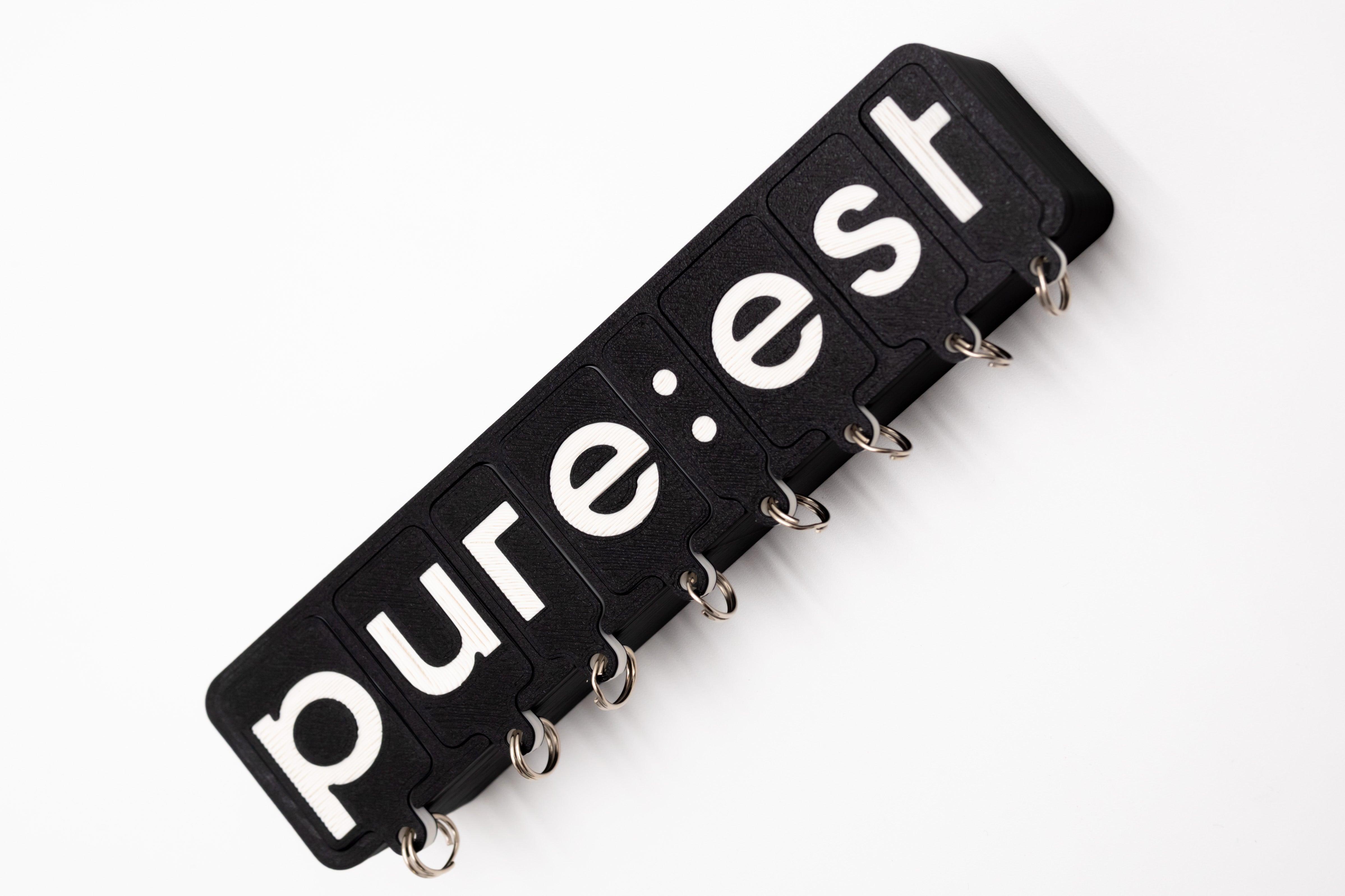 PURE:EST Magnetic Keychain Holder - Strong Neodymium Magnets for Keys, Badges & Tools - Perfect for Home, Office & Travel Organization
