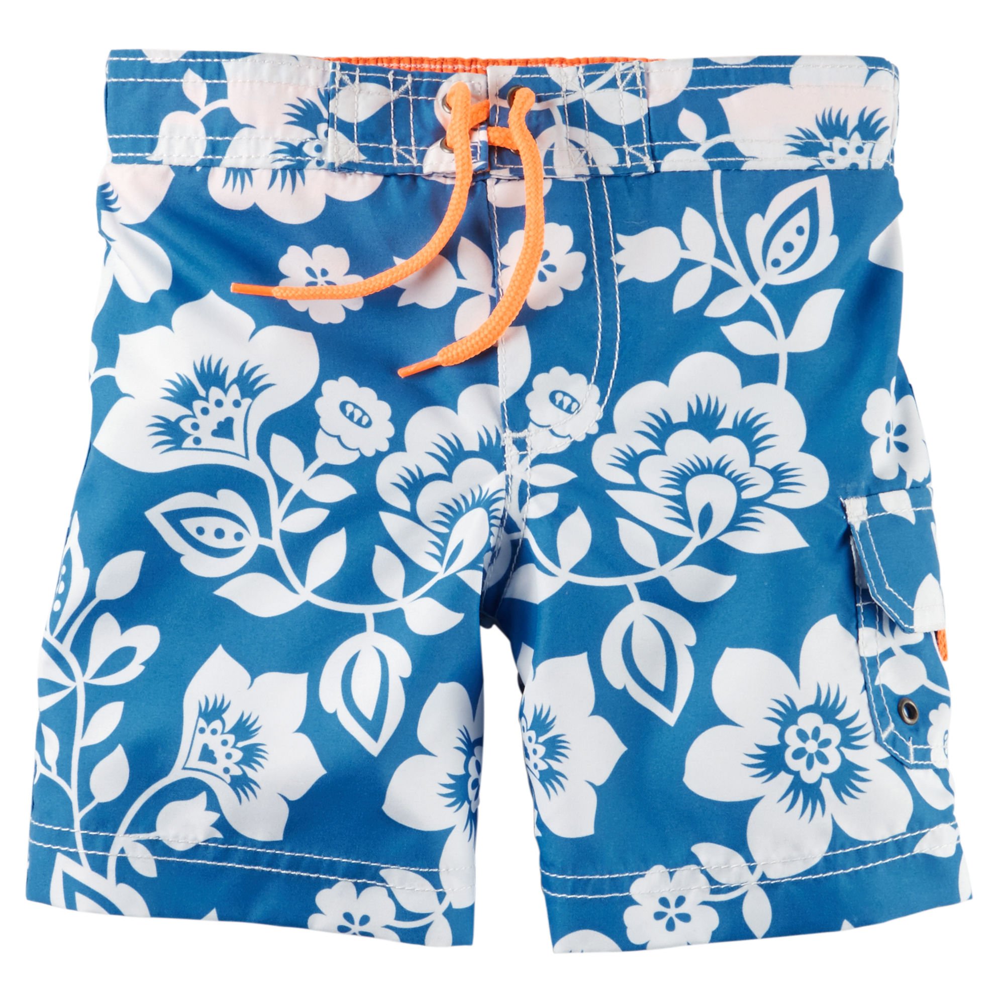 Carters Big Boys Tropical Print Swim Trunks - Quick Dry Swim Shorts for Boys Age 4-7, UPF 50+ Sun Protection, Comfortable Beach & Pool Swimwear - Perfect for Summer Vacations, Water Parks, and Swimming Lessons