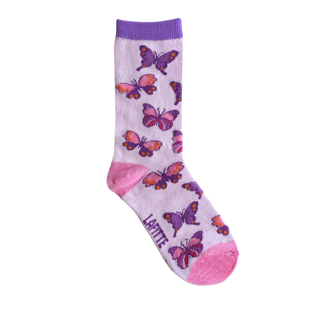 LAFITTE SOCKS - Butterfly Print Women's Ankle Socks (3 Pairs) - Cute Casual Socks for Daily Wear, Workout, and Gift Giving