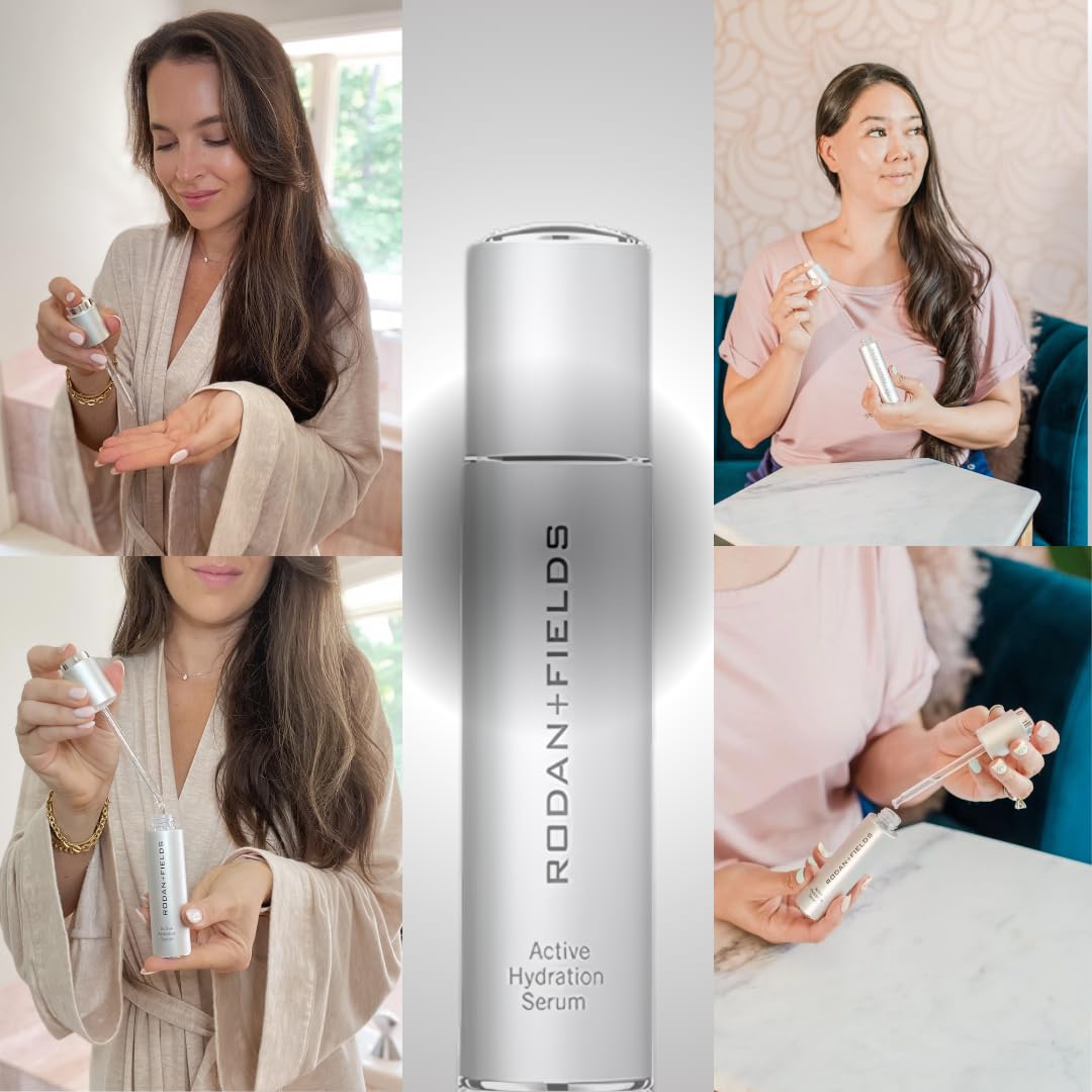 Rodan + Fields Active Hydration Serum 1.0 Fl Oz - Intense Moisture Boosting Facial Serum for Dry Skin, Hydrating & Plumping Formula - Perfect for Daily Skincare Routine & Nighttime Hydration Treatment
