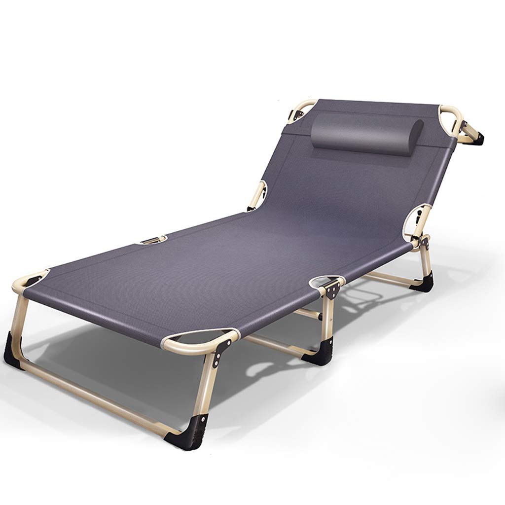 Portable Folding Deck Chair - Lightweight Travel & Camping Bed, Adjustable Sun Lounger for Beach, Patio, Backyard - Multi-Functional Recliner with Carry Bag (300 lbs Capacity, Gray) - Perfect for Outdoor Relaxation, Poolside Lounging & Picnics
