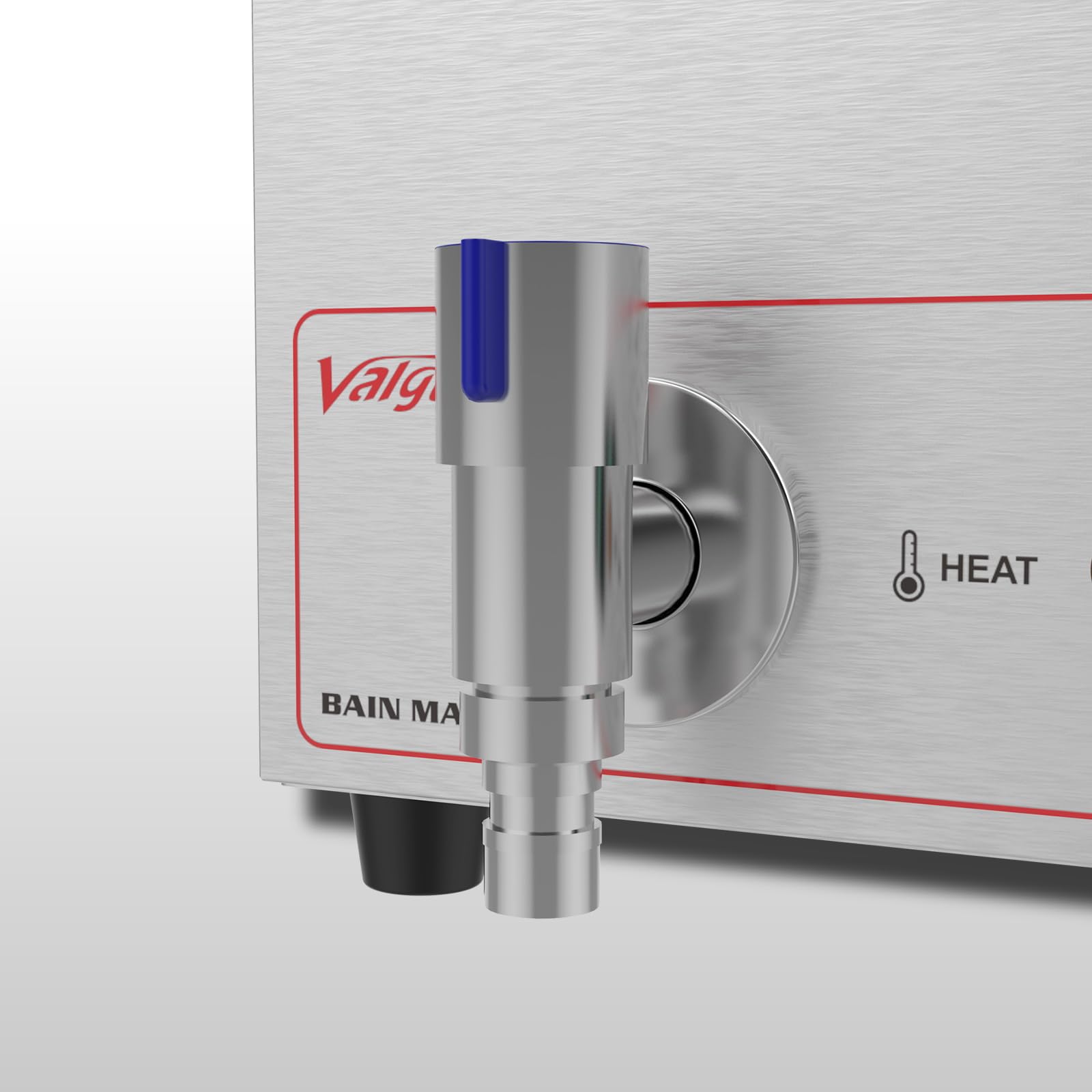 Valgus Commercial Grade Stainless Steel 3-Section 17 Qt Electric Bain Marie Food Warmer with Lid & Tap - Perfect for Catering, Buffets, Restaurants & Banquet Events