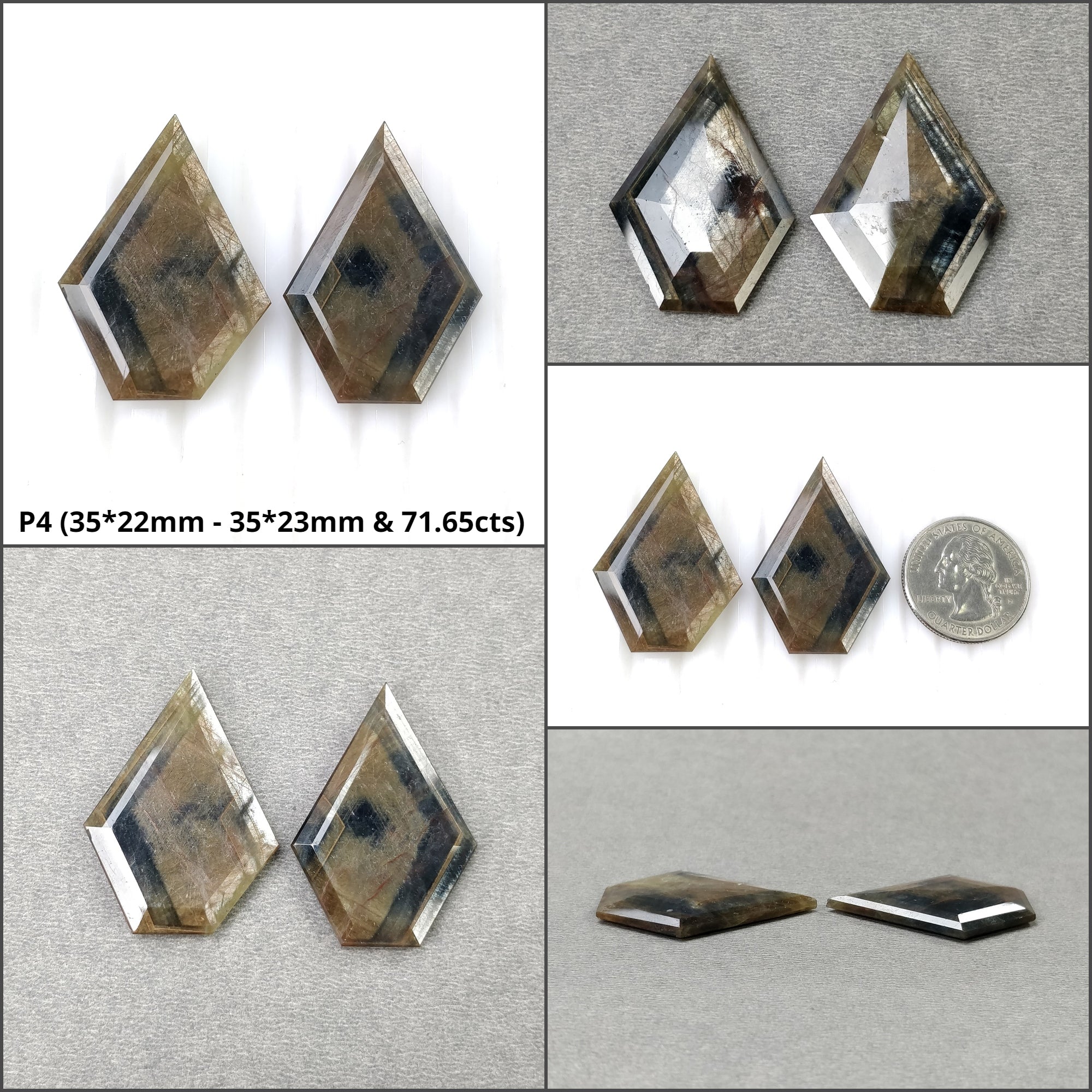 Natural Untreated Golden Brown Chocolate Blue Sheen Sapphire Gemstone Pair - Normal Cut, Uneven Shape for Jewelry Making, Engagement Rings & Unique Gifts