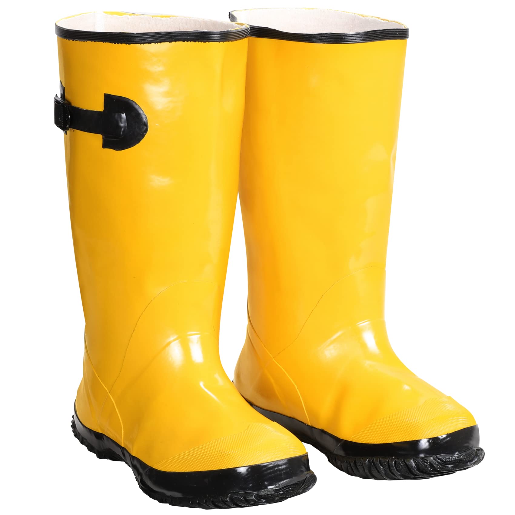Custom Leathercraft Men's Waterproof Rain Boots - Yellow, Size 16 US - Perfect for Outdoor Work, Gardening & Wet Weather Protection