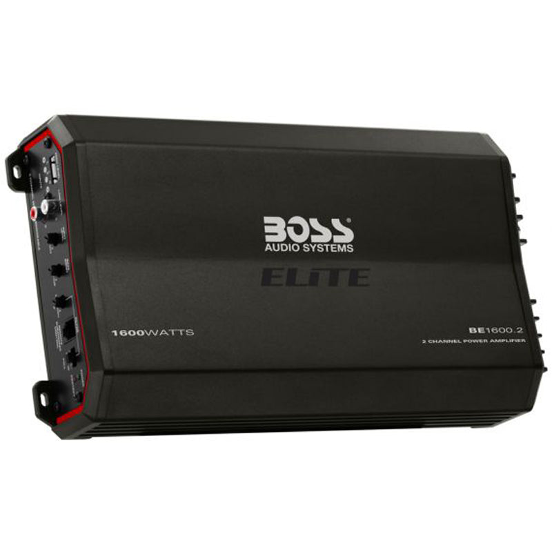 Boss Audio Elite BE1600.2 Car Amplifier - 1600W 2-Channel High Power Audio System for Cars, Trucks & SUVs | Perfect for Upgrading Your Vehicle Sound System & Enhancing Music Experience