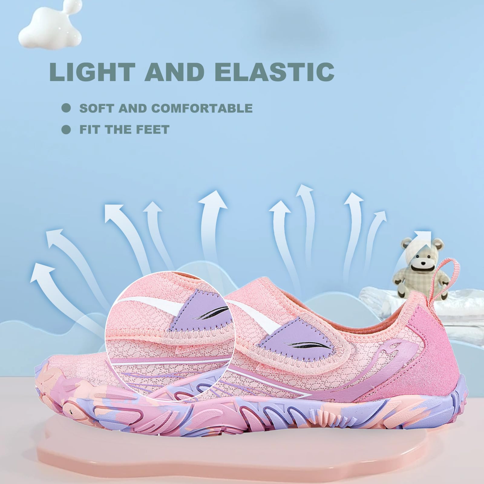 **AoSiFu Kids Water Shoes for Boys & Girls - Quick Dry Aqua Socks for Beach, Pool & Sports - Barefoot Lightweight Swim Shoes (Little Kid/Big Kid) - Perfect for Swimming, Surfing & Water Play**