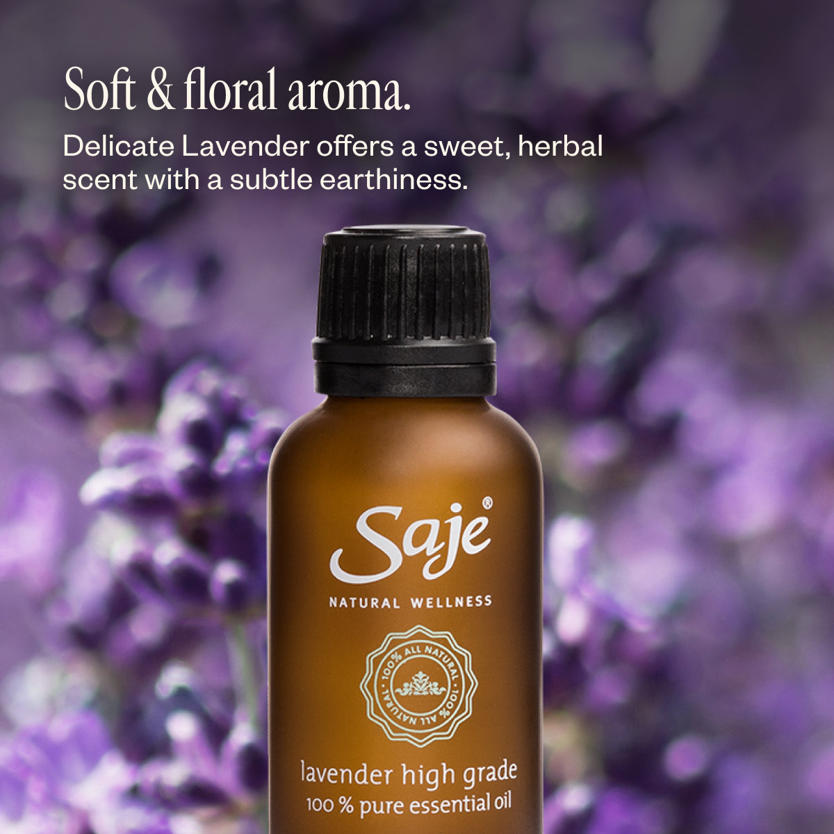 Premium Lavender Essential Oil 30ml - 100% Pure & Natural for Aromatherapy, Relaxation & Skin Care
