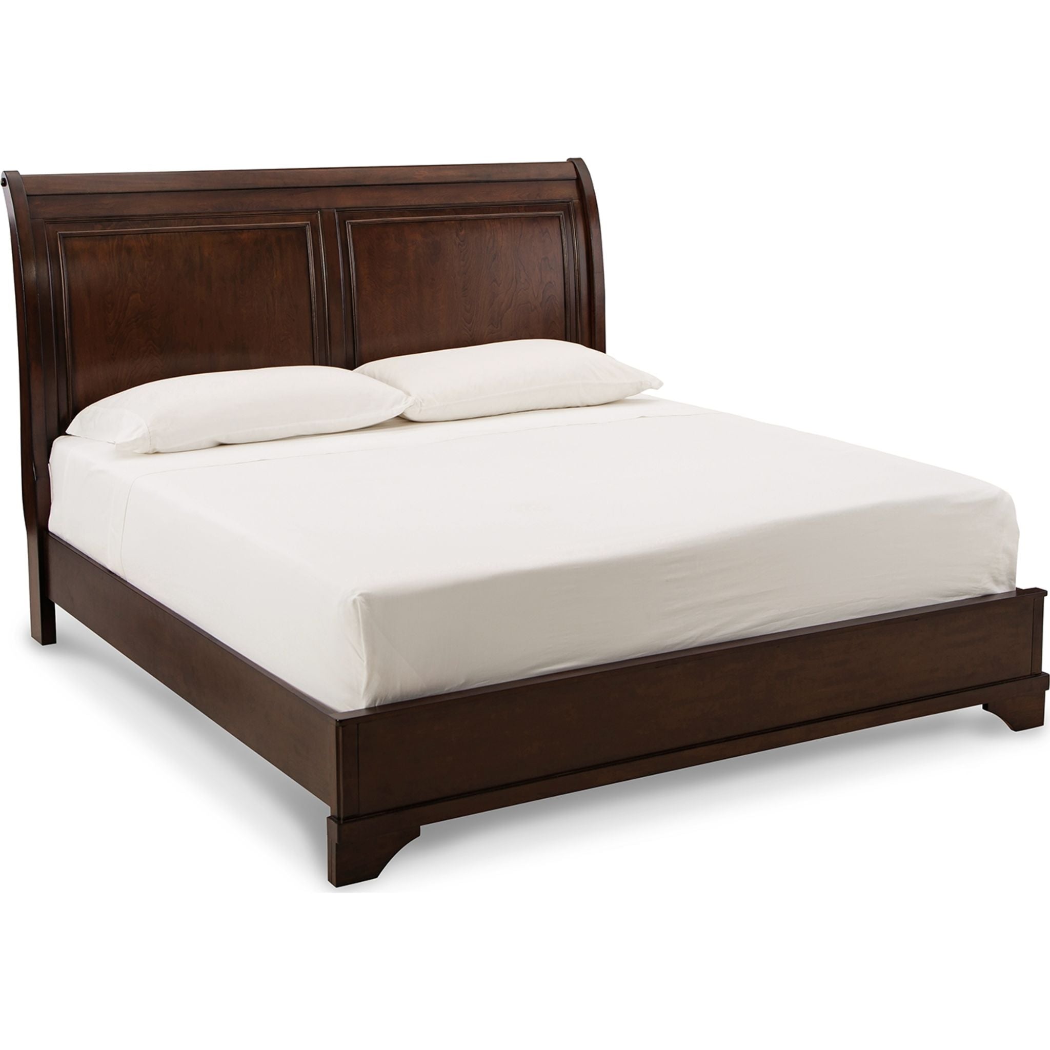 Brookbauer Queen Size Bed Frame - Rustic Brown Wooden Bed for Bedroom, Farmhouse & Rustic Decor - Perfect for Master Bedroom, Guest Room & Cozy Home