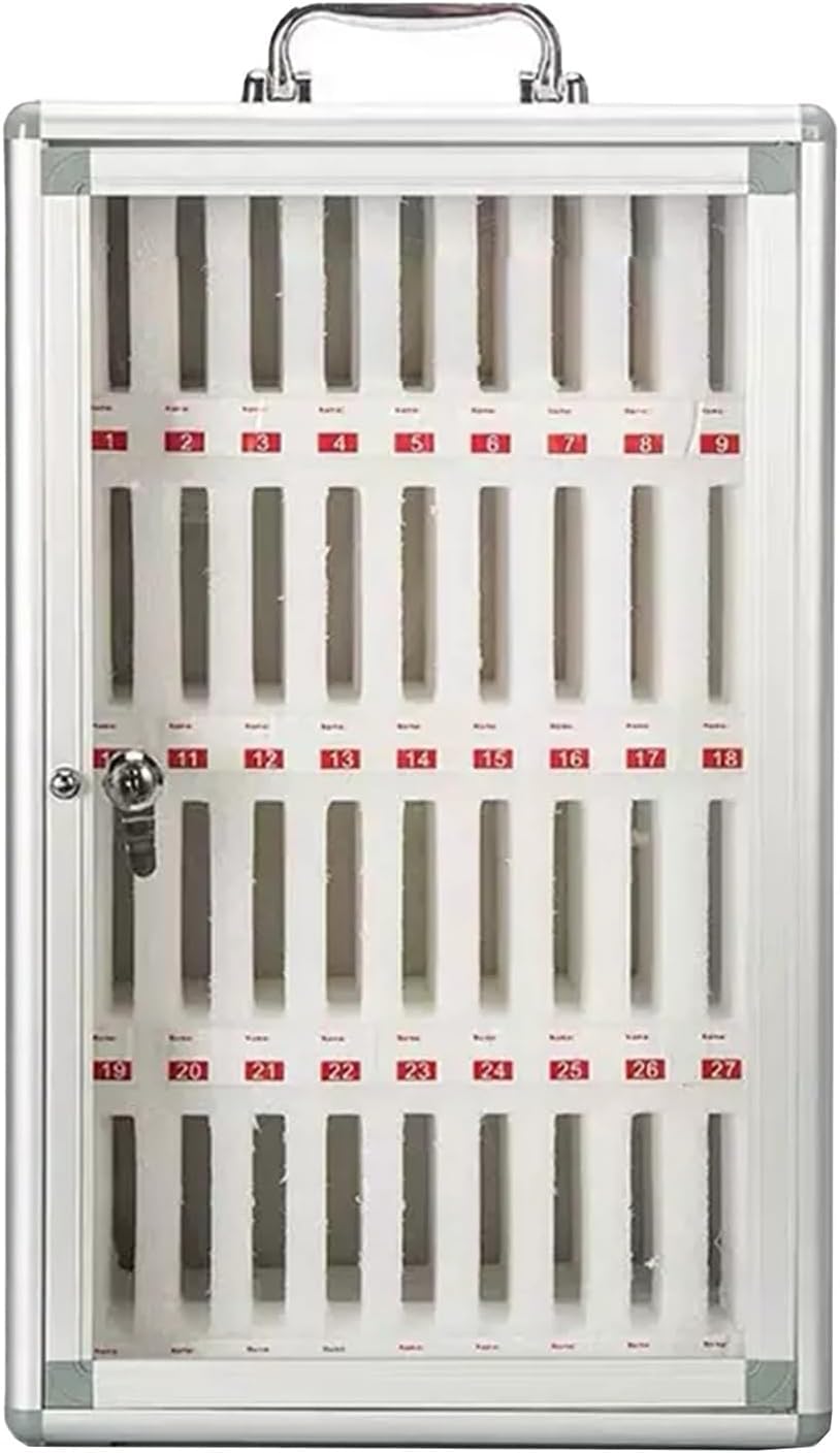 Secure Lockable Cell Phone Storage Cabinet with Key - Universal Size Fits All Smartphones (36 Slots) - Ideal for Schools, Offices & Public Spaces