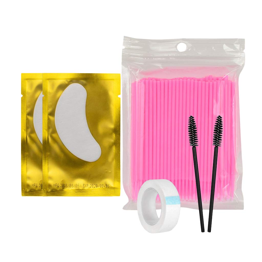 Professional 4-in-1 Eyelash Extension Kit for Beginners - Pink Lash Grafting Tools with Tweezers & Accessories | Perfect for Salon, Home Use & DIY Lash Extensions