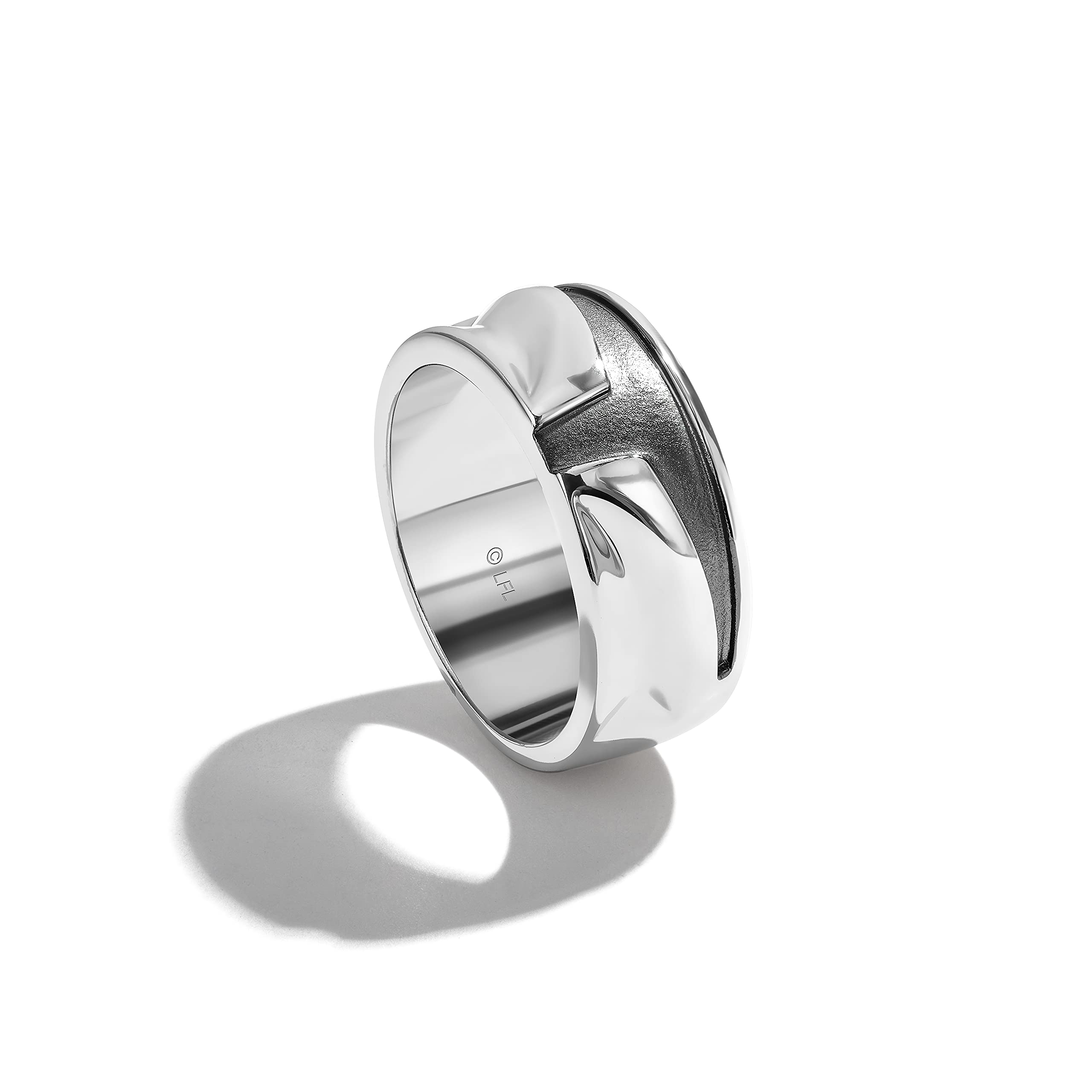 Star Wars™ The Mandalorian™ Women's Ring - Sterling Silver & Black Rhodium Plated Band | Official Licensed Jewelry Gift for Women | Perfect for Cosplay, Collectors & Star Wars Fans | Comes with Elegant Gift Box
