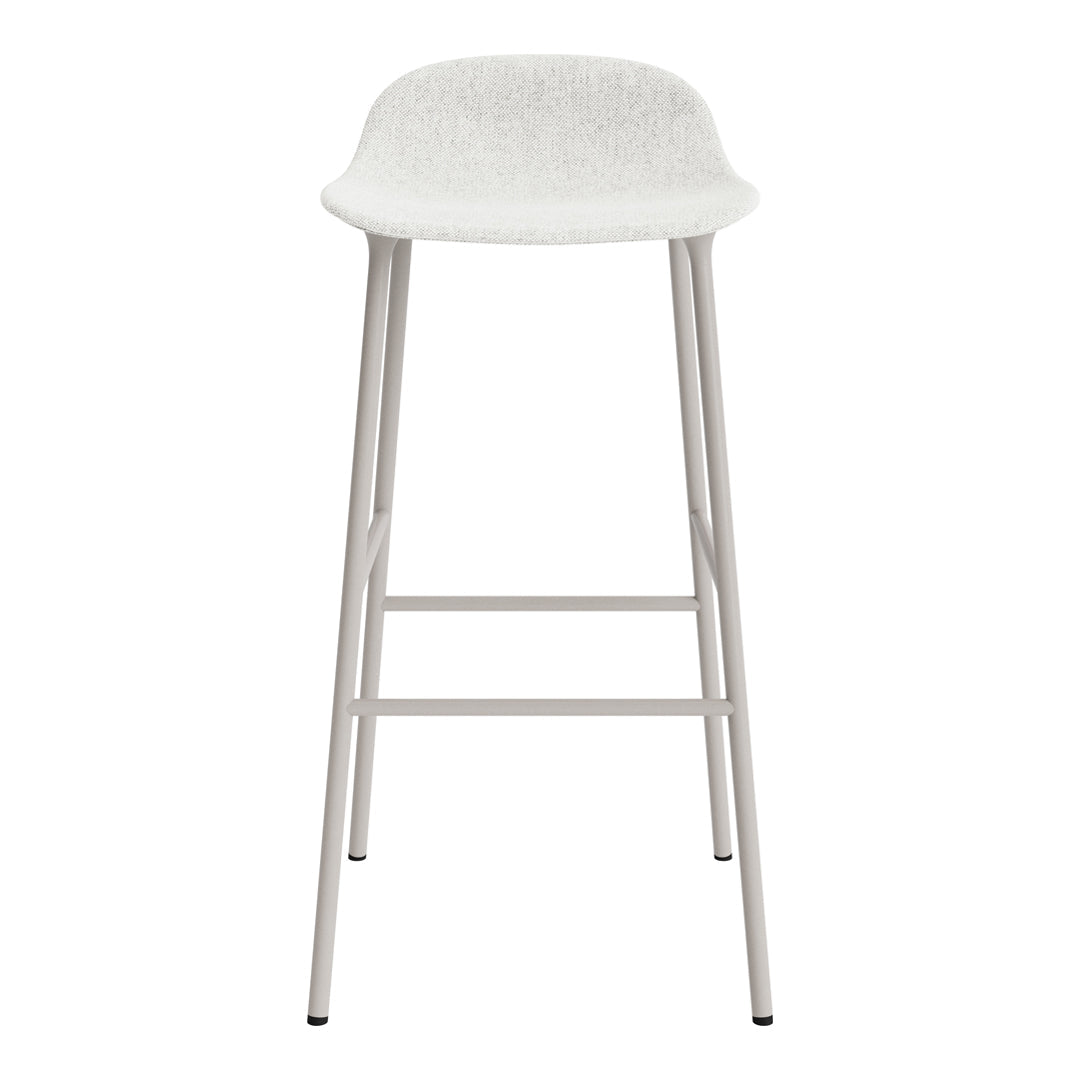 Modern Form Bar Stool with Metal Legs & Upholstered Seat - Perfect for Kitchen Islands, Home Bars & Commercial Use
