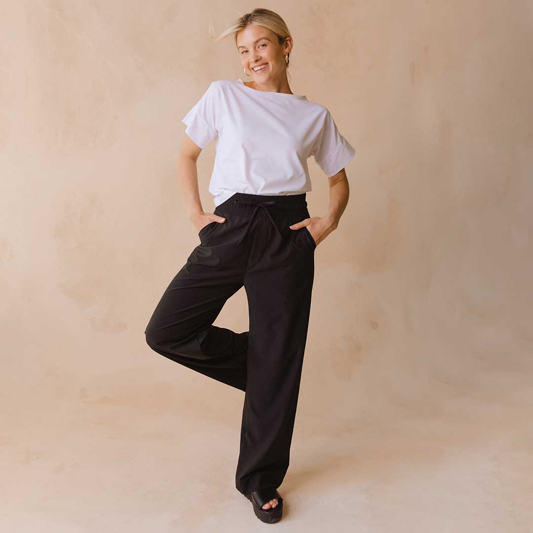 Audrey Women's Classic Black Dress Pants - Perfect for Office, Business & Formal Occasions