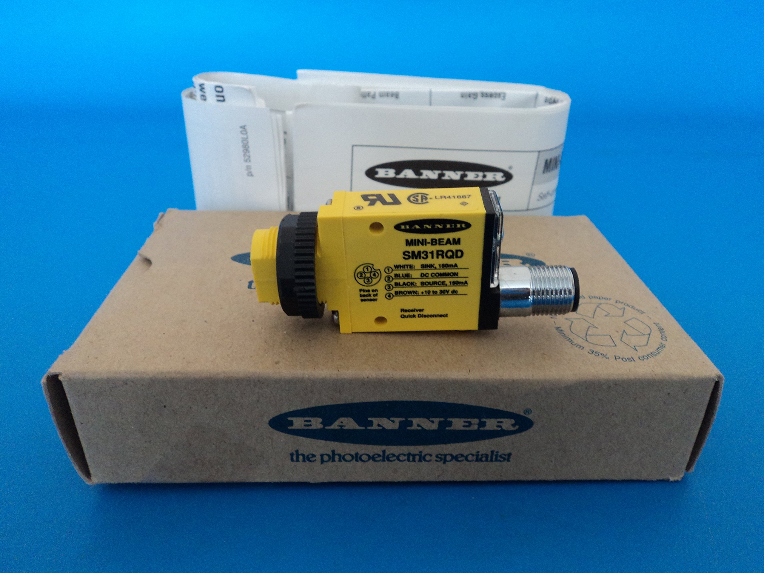 NEW BANNER SM31RQD 26839 MINI-BEAM 10-30V DC 150mA Proximity Sensor D379503 - Ideal for Industrial Automation, Conveyor Systems & Machine Safety Applications