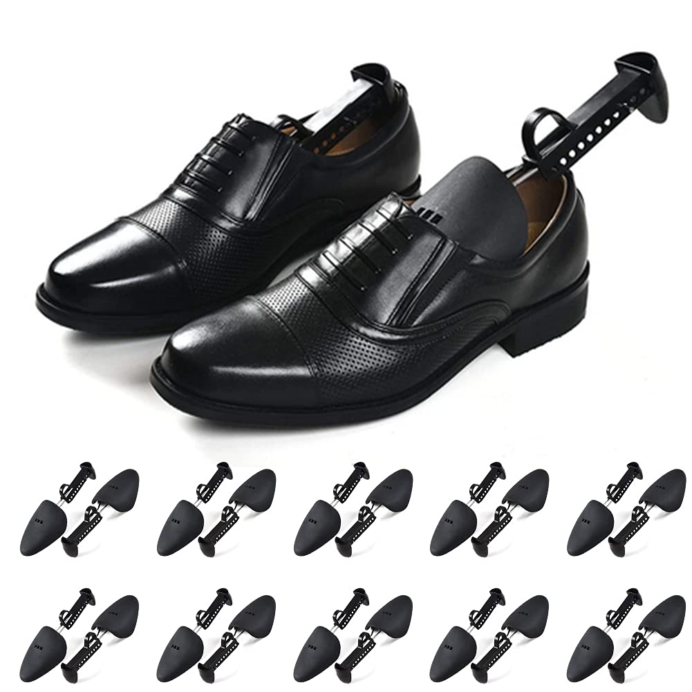 Premium Adjustable Shoe Trees for Men - Cedar Wood Shoe Stretchers & Maintainers - Perfect for Dress Shoes, Boots & Sneakers - Prevents Odor & Wrinkles - Ideal for Travel, Storage & Shoe Care