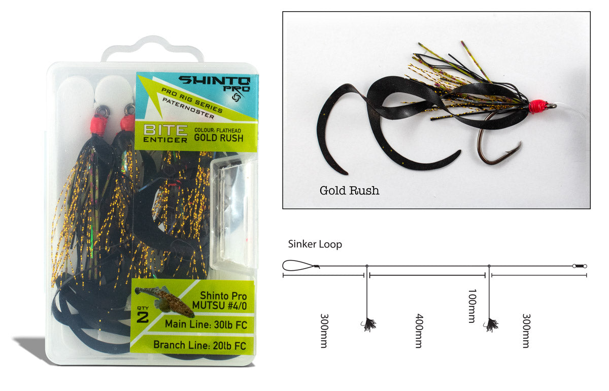 Bite Enticer Mutsu Paternoster Rigs - Saltwater Fishing Hooks #2/0 & #4/0 for Surf Fishing, Pier Fishing, and Bottom Fishing