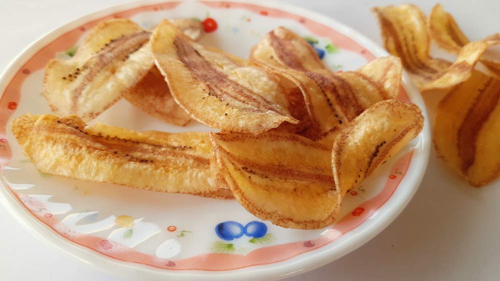 Lam's Plantain Strips - Gluten-Free Banana Chips, 2.5oz (71g) Pack of 2 | Healthy Vegetable Snacks | Perfect for Lunchboxes, Hiking & Keto Diet