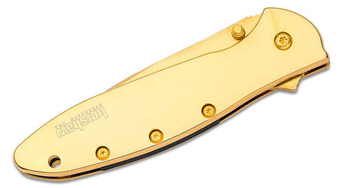 Kershaw Leek Gold Pocket Knife - Premium EDC Folding Knife for Everyday Carry, Outdoor & Camping Use