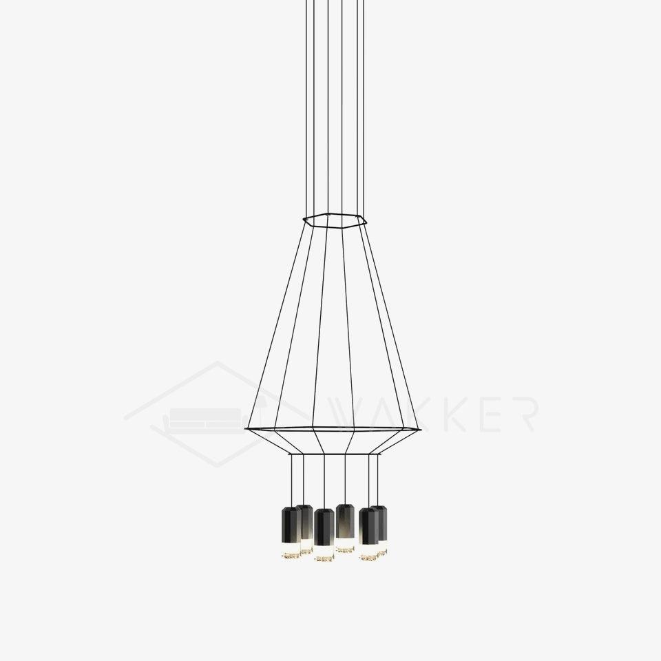Modern Geometric Lines Pendant Light - Minimalist Ceiling Lamp for Dining Room, Kitchen Island & Living Room Decor