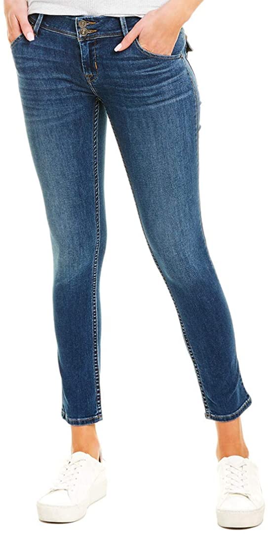 HUDSON Women’s Collin Skinny Ankle Jeans - High Waist Stretch Denim Pants in Bastille Blue Size 24 | Perfect for Casual Wear, Office & Night Out