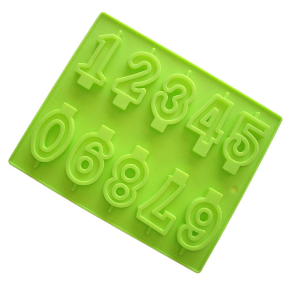 Milisten Silicone Resin Molds for DIY Number Pendants - Epoxy Candle Casting, Chocolate & Cake Decorating - Random Color Baking Tools for Handmade Crafts, Candles, Soap Making & Candy Molds