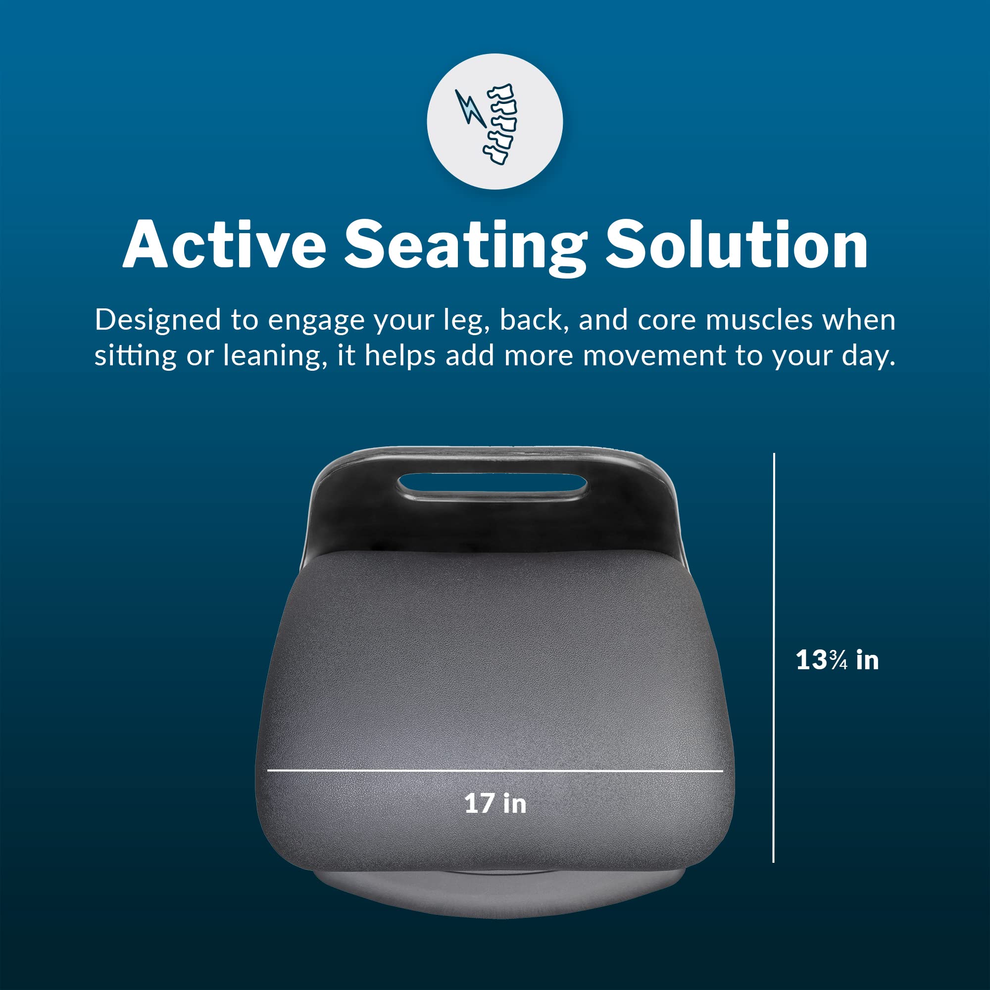 Vari Active Seat - Adjustable Ergonomic Standing Desk Chair for Adults - Portable Home Office & Gaming Stool with Comfortable Wobble Motion - Fully Assembled - Perfect for Work, Study & Home Office