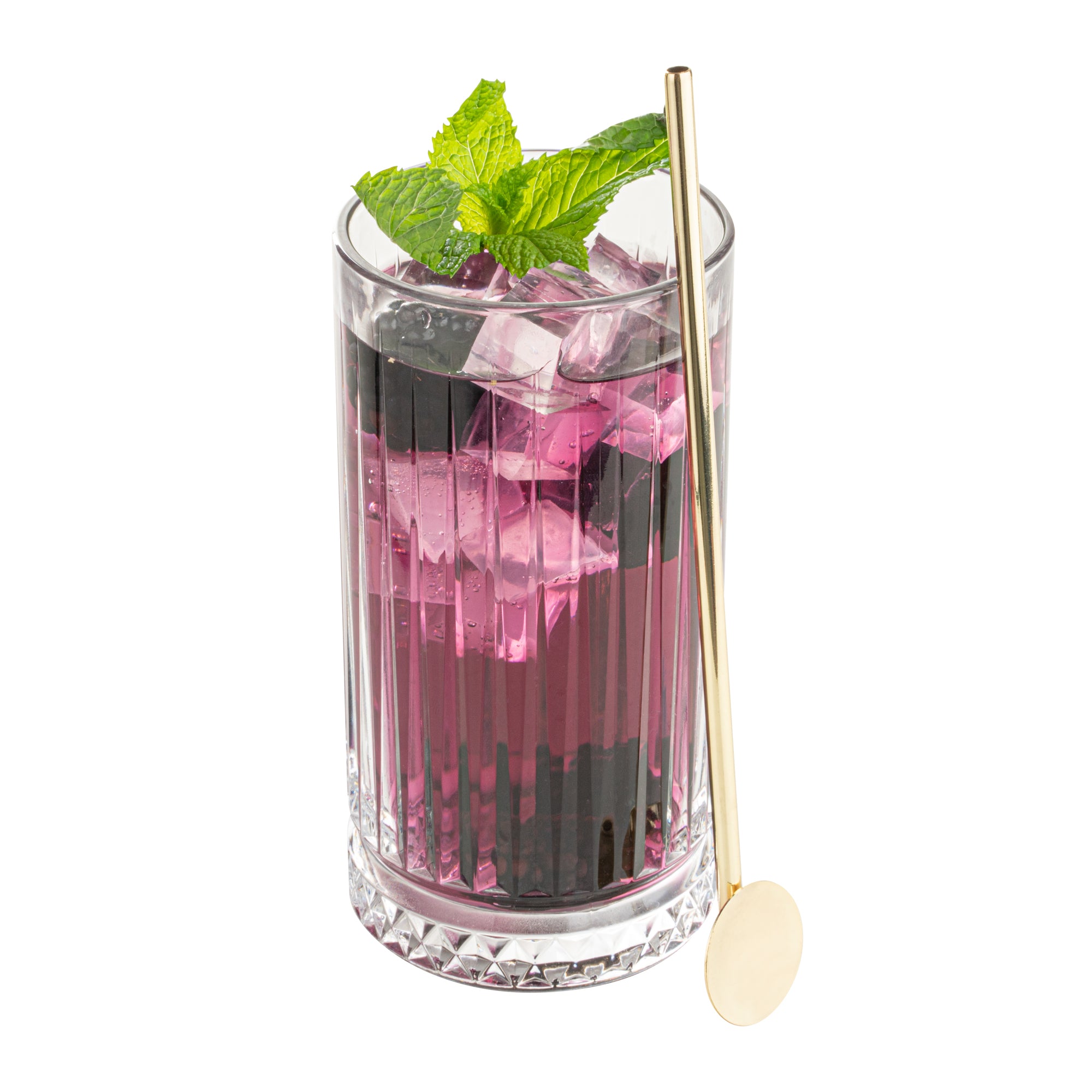 Bar Lux Gold Plated Stainless Steel Julep Spoon Straw - 7.5 Inch Cocktail Stirring Spoon - Set of 2 - Perfect for Mint Juleps, Cocktails & Iced Coffee