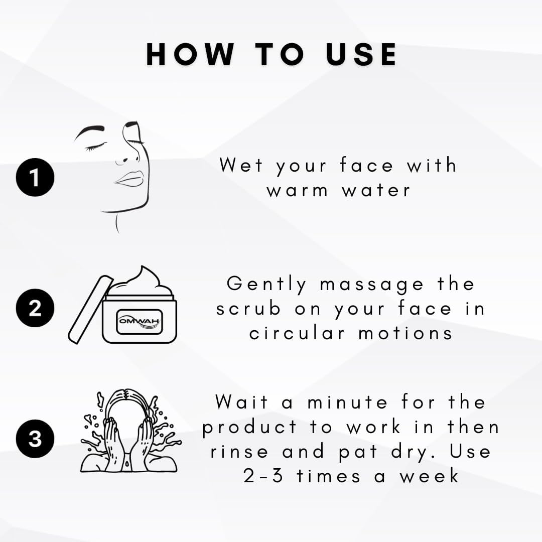 Natural Charcoal Face Scrub for Deep Cleansing & Exfoliation - Blackhead & Oil Control - Best for Acne-Prone & Oily Skin - Perfect for Daily Skincare Routine & Spa Days