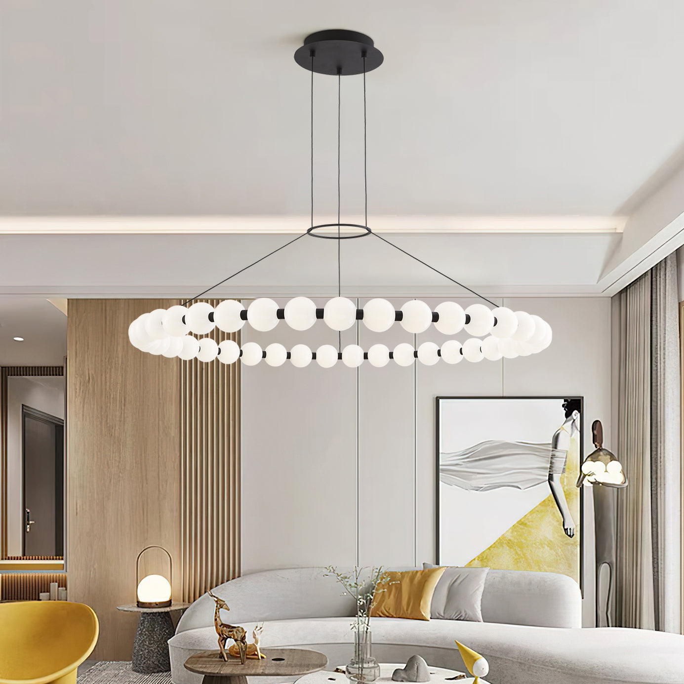 Orbet Modern Crystal Chandelier - Elegant Ceiling Light Fixture for Dining Room, Bedroom & Living Room Decor