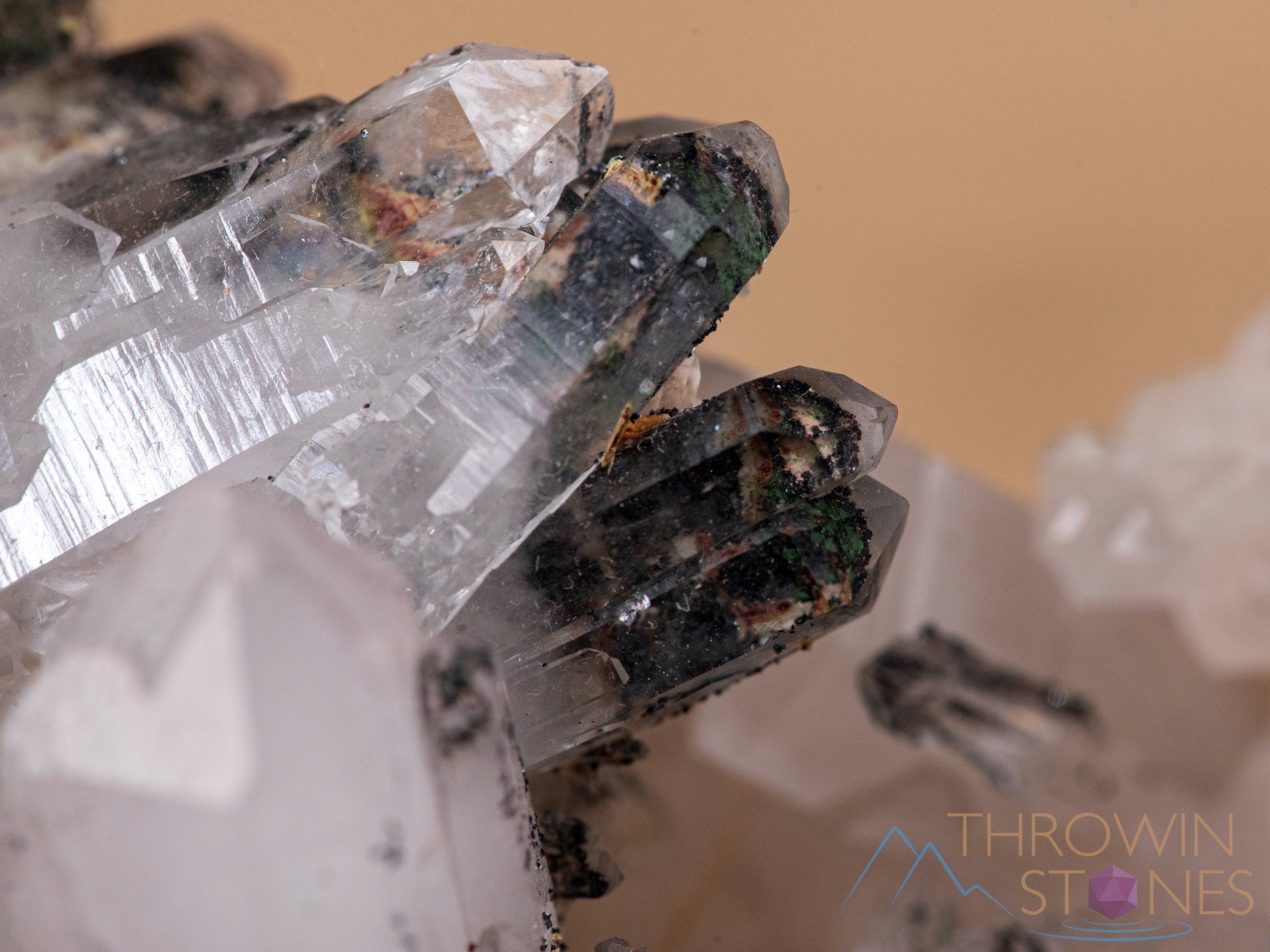 Messina Quartz with Hematite, Epidote, Piemontite - Natural Raw Crystal Cluster | Healing Stones Collection, Housewarming Gift, Home & Office Decor | Perfect for Meditation, Reiki & Spiritual Healing