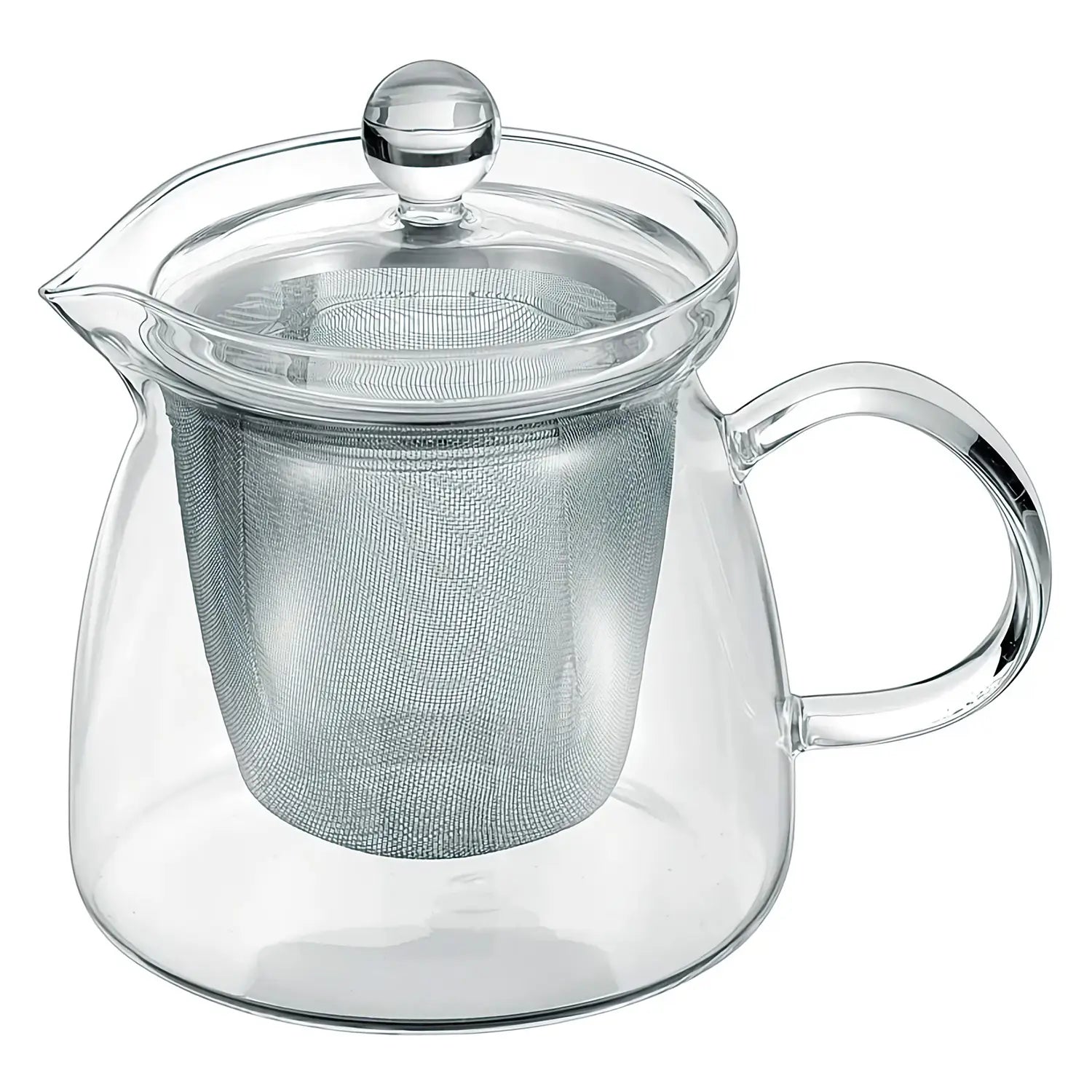 Asahi Heat Resistant Glass Herbal Teapot 700ml - Premium Borosilicate Glass Tea Pot with Stainless Steel Infuser - Perfect for Loose Leaf Tea, Herbal Infusions & Iced Tea Brewing at Home or Office