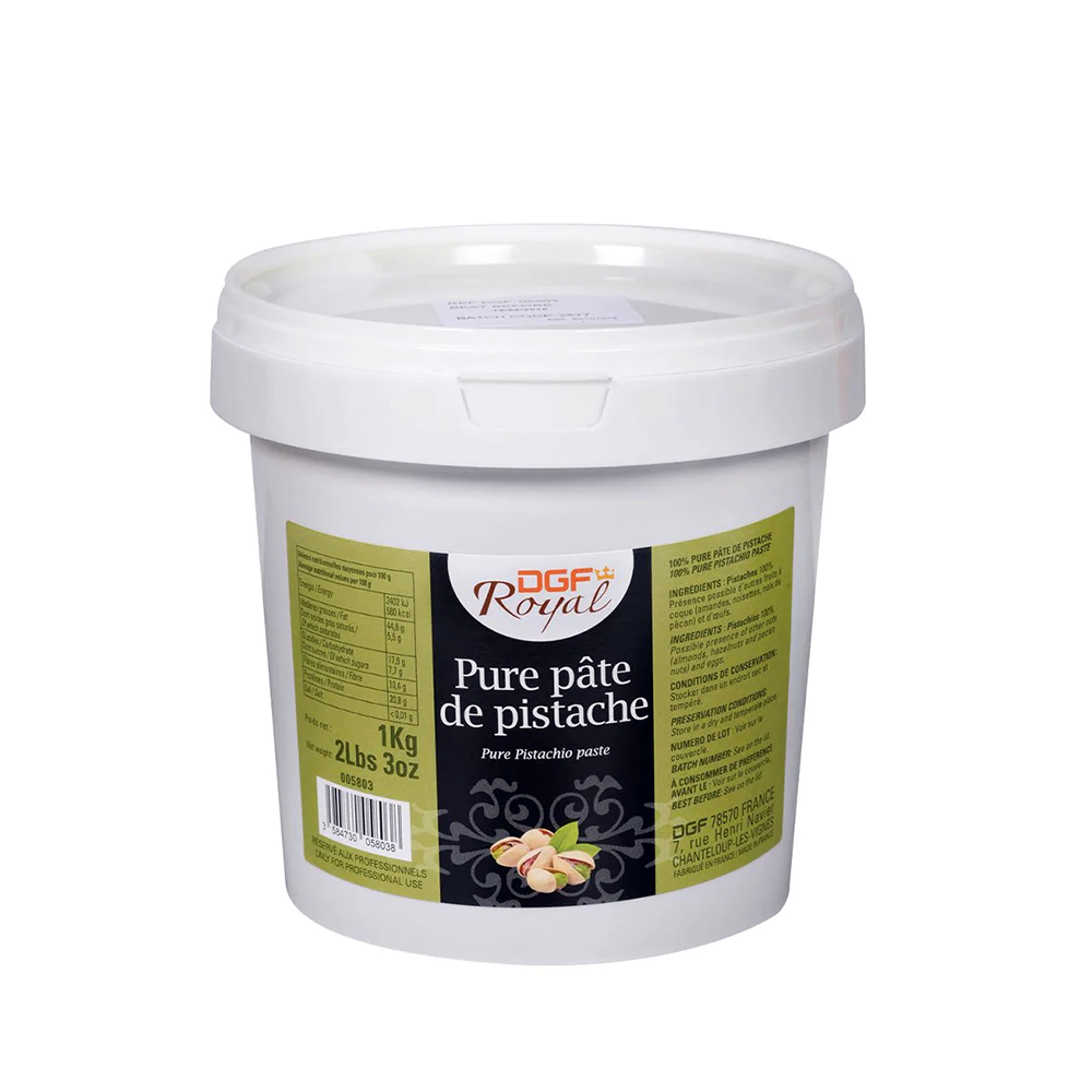 Organic Pistachio Paste - No Sugar Added, 1 Kg (2.2 lb) - Premium French Pistachio Spread for Baking, Desserts & Healthy Snacks