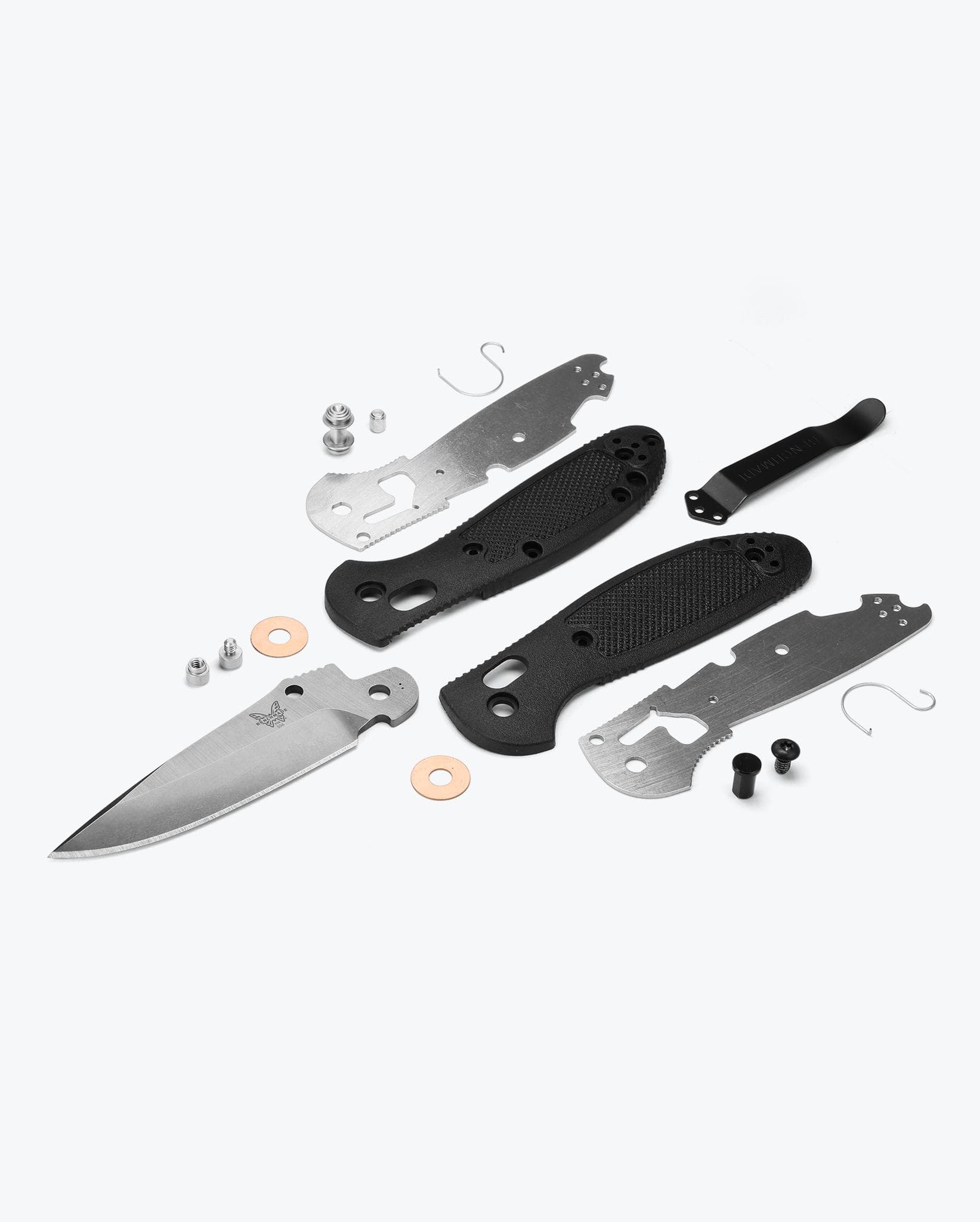 Benchmade Mini Griptilian Folding Knife - Black Grivory Handle, Drop Point Blade - EDC Pocket Knife for Outdoor, Camping & Everyday Carry