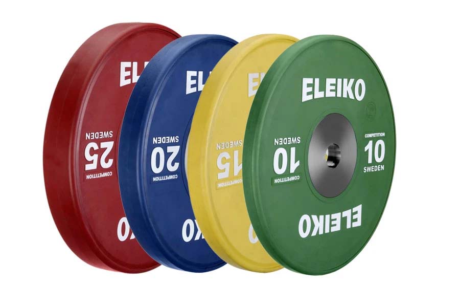 Eleiko IWF Olympic Training Bumper Plates - Premium Weightlifting Plates for CrossFit, Powerlifting & Home Gym Workouts