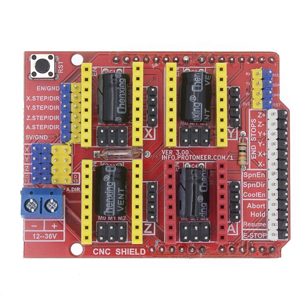 A4988 Stepper Motor Driver CNC Shield V3 Expansion Board for Arduino - Compatible with 3D Printers, Laser Engravers & CNC Machines | DIY Electronics Projects & Prototyping