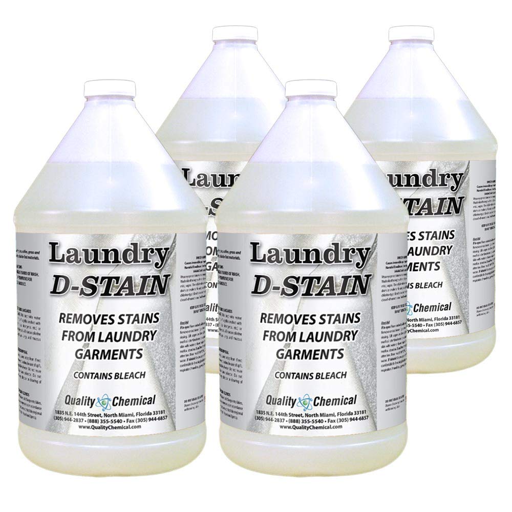 Commercial Laundry Stain Remover - 4 Gallon Bulk Case for Heavy-Duty Fabric & Upholstery Cleaning in Hotels, Restaurants & Laundromats