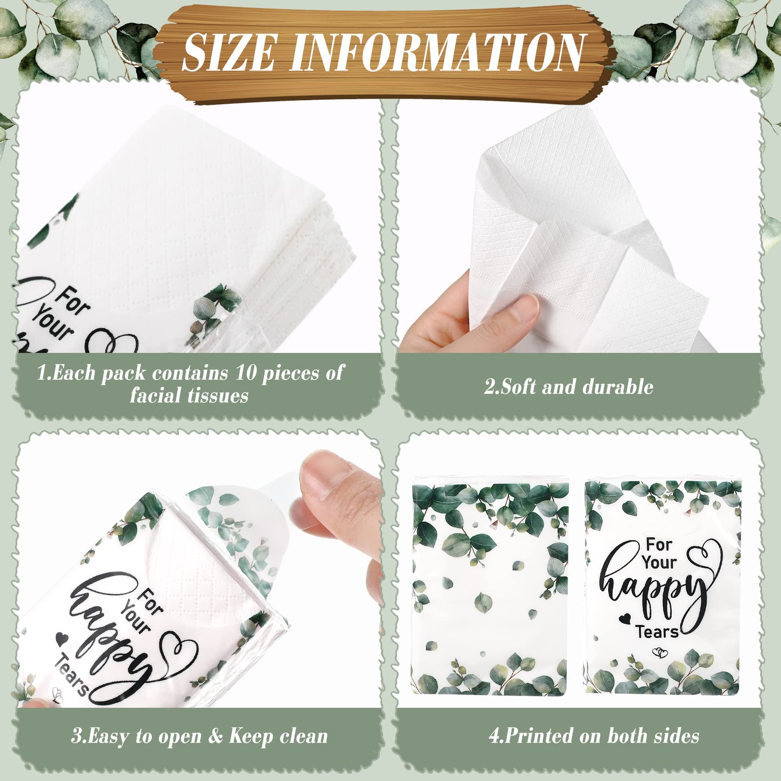 120 Pack Wedding Facial Tissues - 3 Ply Mini Pocket Tissues for Welcome Bags, Travel Size | Perfect for Wedding Favors, Party Ceremony, Graduation & Special Events | Great for Guests, Bridal Showers & On-the-Go Use