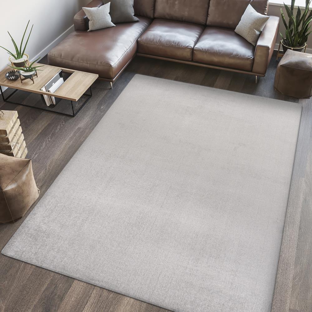 Twyla Classic Solid Low Pile Machine Washable Area Rug - Soft & Durable Non-Slip Living Room Carpet for Bedroom, Nursery & Home Decor