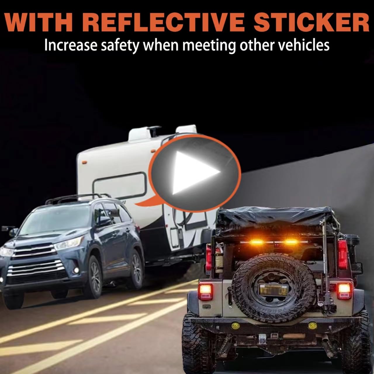 Universal Clip-On Towing Mirror Extenders for Trucks, Trailers & RVs - Convex Rearview Side Mirror Extensions for Safe Towing & Enhanced Visibility - Perfect for Hauling, Camping & Long-Distance Driving