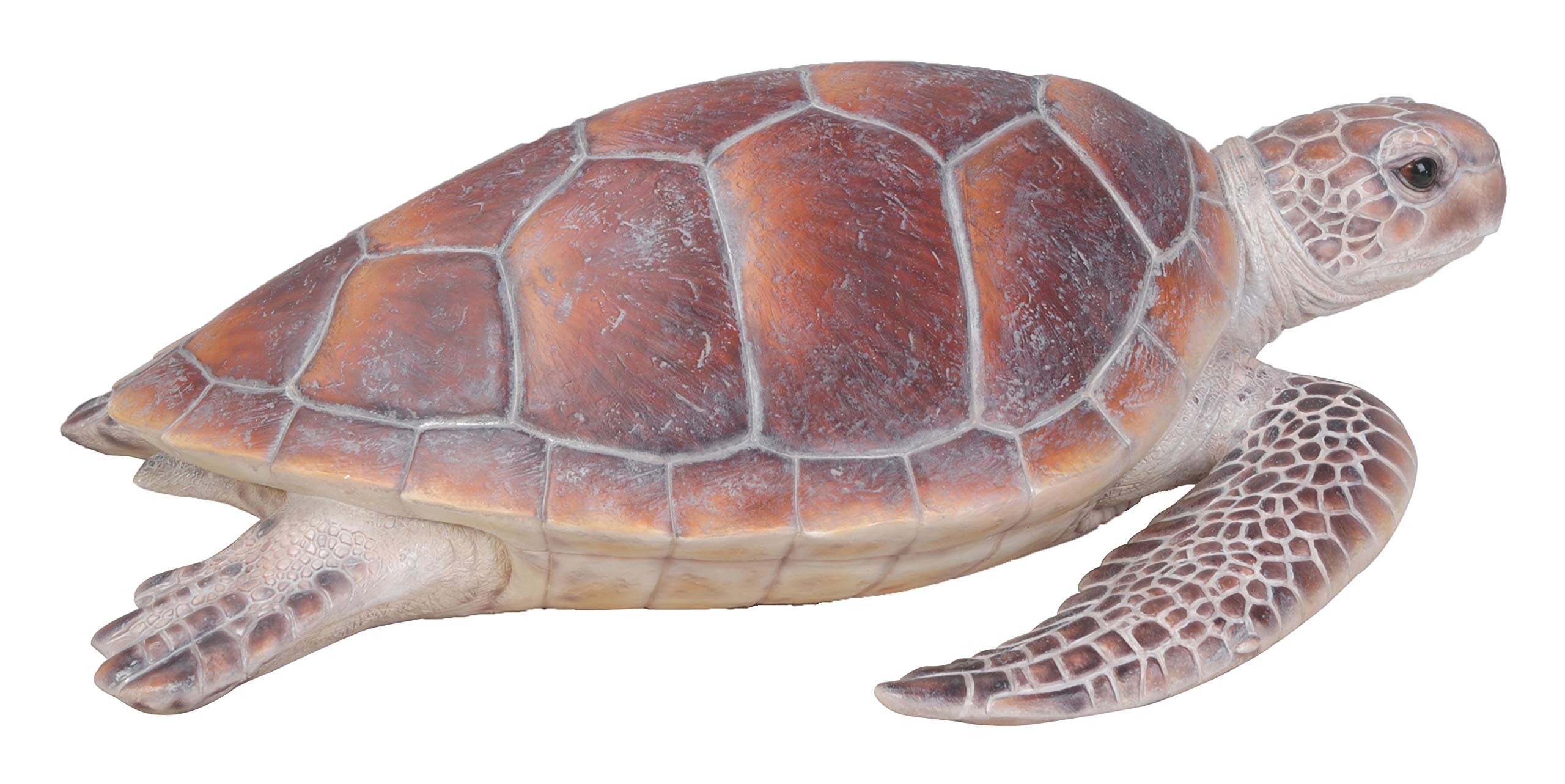 Hi-Line Gift 87683-A Large Sea Turtle Statue - Handcrafted Resin Ocean Decor for Beach House, Coastal Living Room & Outdoor Garden Decorations