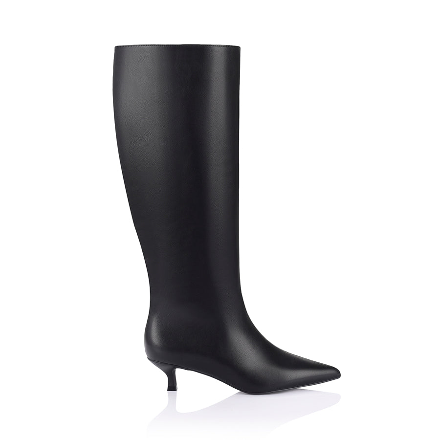 Lucila Women's Knee High Boots - Black Leather Fashion Boots for Winter, Fall & Dressy Outfits | Comfortable & Stylish for Work, Parties & Everyday Wear