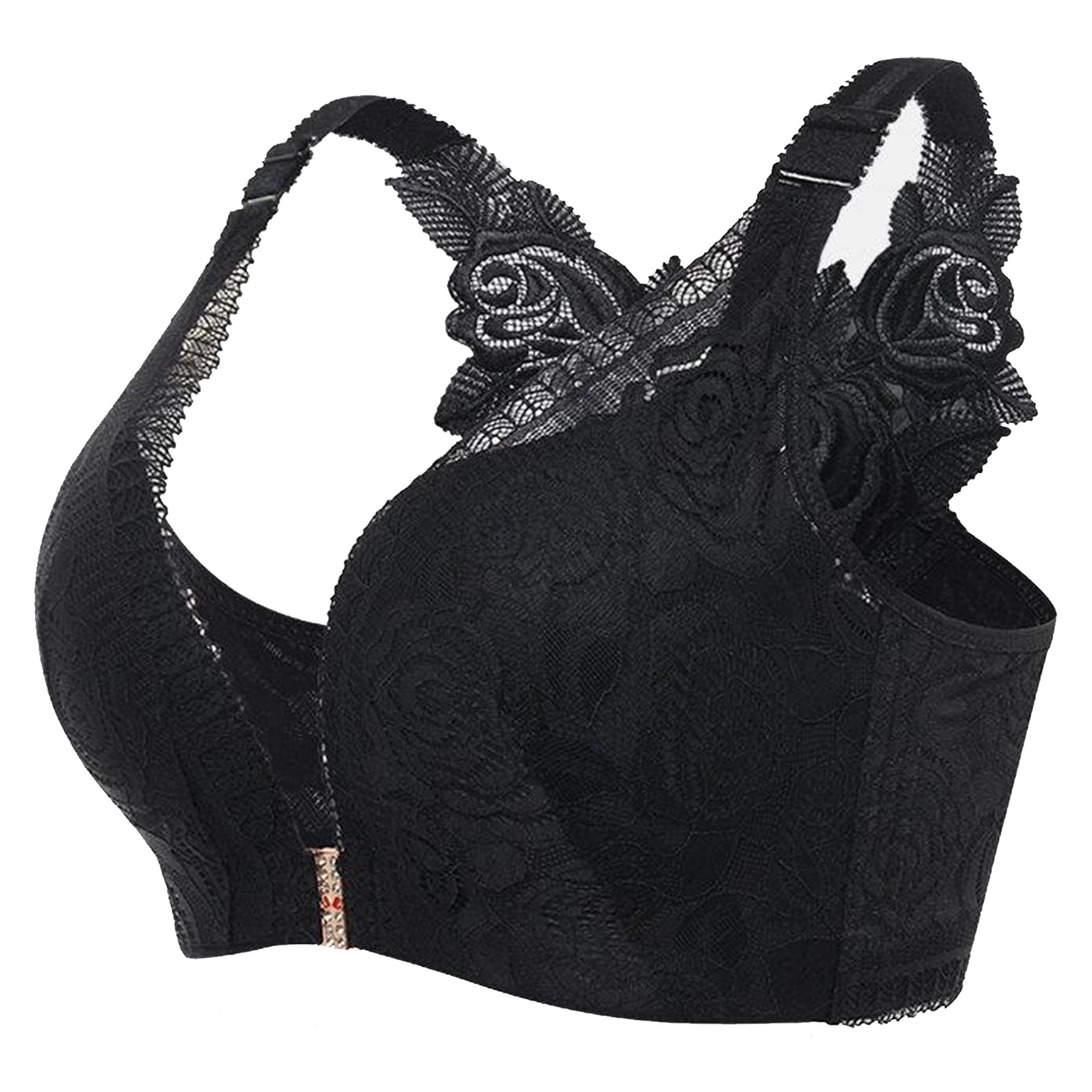 Jeeeun Comfort Rose Bra for Women - Plus Size Front Closure Wireless Bra with Ultimate Lift Support, Perfect for Everyday Wear, Workouts, and Special Occasions