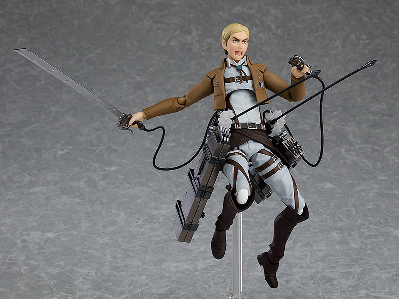 Figma #446 Erwin Smith Attack on Titan Action Figure (Reissue) - Perfect for Anime Collectors, Display & Cosplay Props