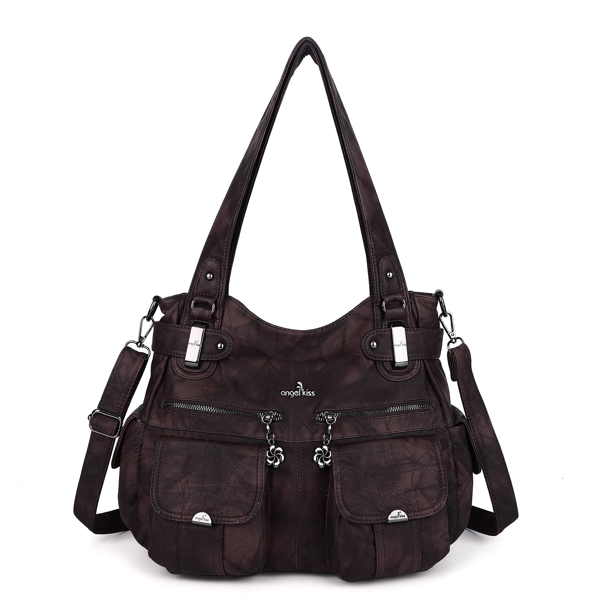 Women's Fashion Washed Leather Handbags - Tote, Shoulder, Top Handle & Satchel Bags for Work, Travel & Everyday Use | Stylish Hobo Purses & Accessories